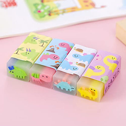 Cute Erasers for Kids Bulk 16 Pack Animal Food Fun Desk Pets Pencil Students School Supplies Prize Gifts Party Favors (16 个)