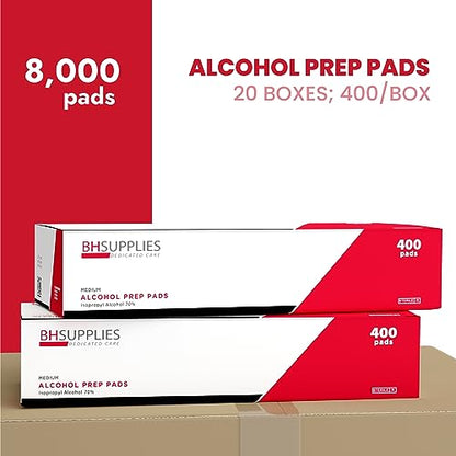Sterile 2 Ply Alcohol Prep Pads (8000 Count)
