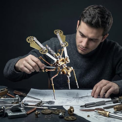 3D Metal Puzzle Model Mechanical Kits Steampunk Mosquito 140+ Components 2