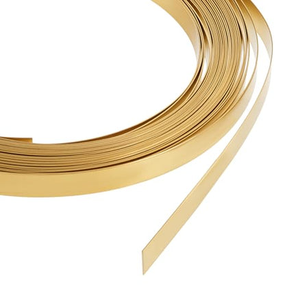 19.7 Ft 30Gauge Brass Flat Bezel Wire (19.69 Foot)