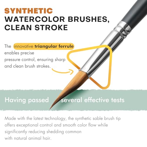 Triangle Wedge Paint Brushes Set