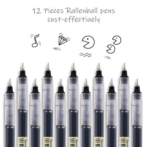 Liquid Ink Rollerball Gel Pens (12 Count)