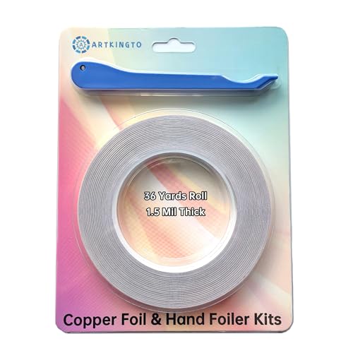 1 4 Inch Silver Backed Copper Foil for Stained Glass (2 Count)