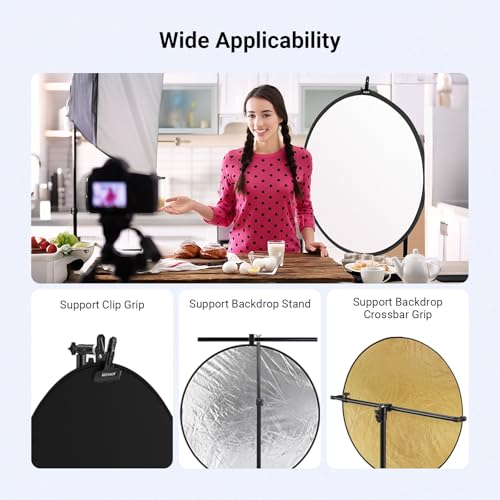 43 Inch 110 Centimeter Light Reflector Diffuser 5 in 1 Collapsible Multi Disc with Bag