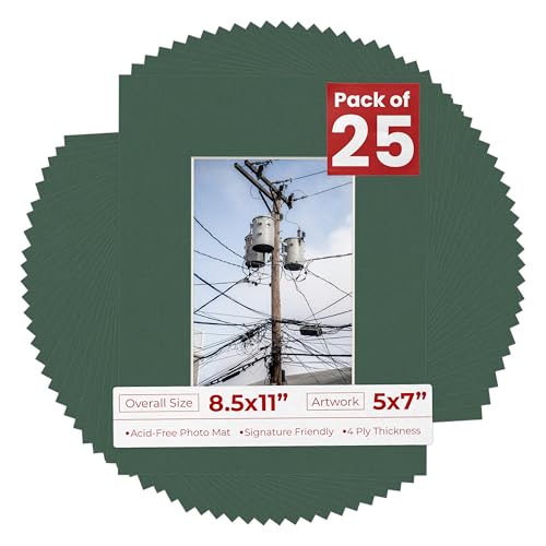 5x7 Mat for 8.5x11 Frame (25 Count)