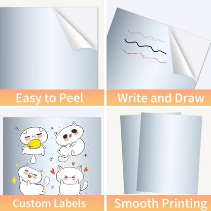 Silver Printable Sticker Paper