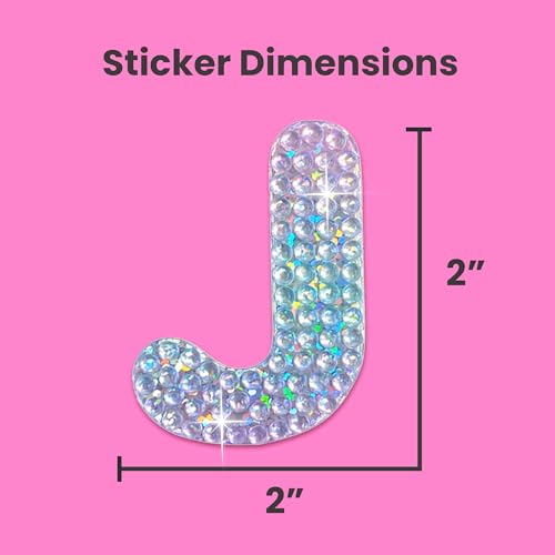 Sparkly Rhinestone Alphabet Letter Sticker J