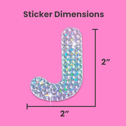 Sparkly Rhinestone Alphabet Letter Sticker J