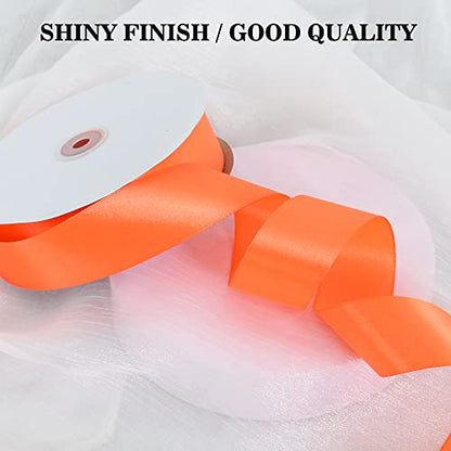 100 Yard Orange Satin Ribbon 1 (300 Foot)