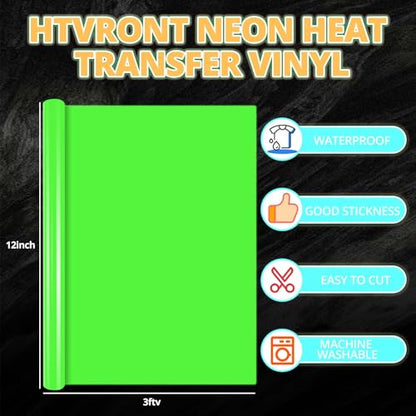 Neon Heat Transfer Vinyl Bundle (8 Count)