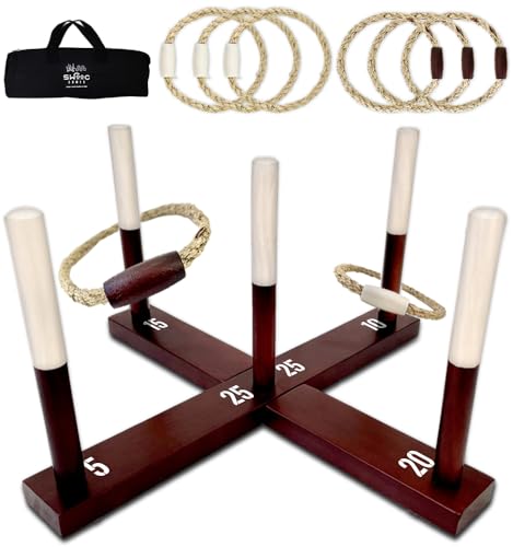 Games Premium Rustic Ring Toss Game