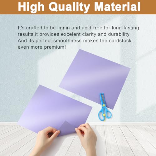 100 Sheets Purple Shimmer Cardstock 8.5 x 11 Cutting Paper 75lb (100 Count)