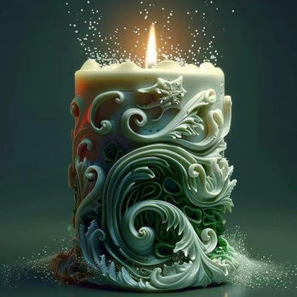 Starfish Shell Cylindrical Candle Mold