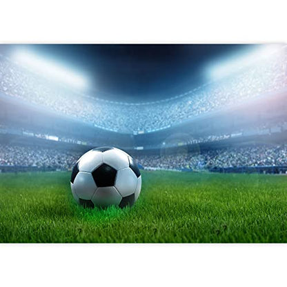 Close Up of a Football Ball on a Full Stadium
