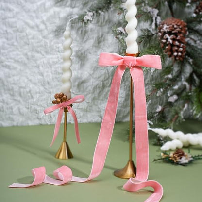 Pink Thin Velvet Ribbon