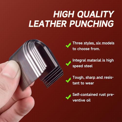 18Pcs Professional Leather Punch Set (18 Count)
