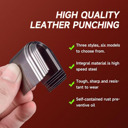 18Pcs Professional Leather Punch Set (18 Count)