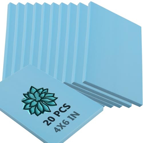 20 Pcs 4" x 6" Blue Rubber Carving Blocks (20 Count)