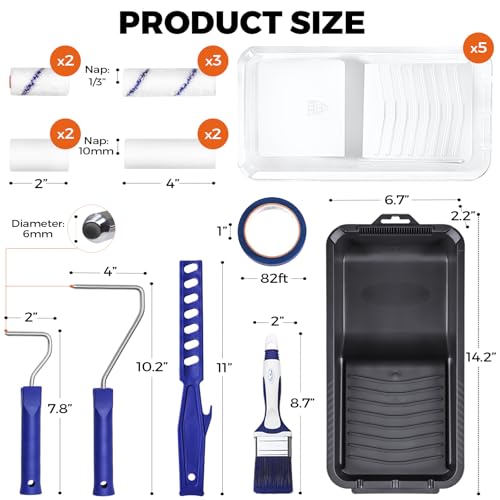 20pcs Small Paint Roller Kit
