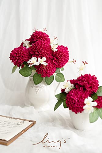 Hot Pink Fuchsia Artificial Dahlias (25 Count)