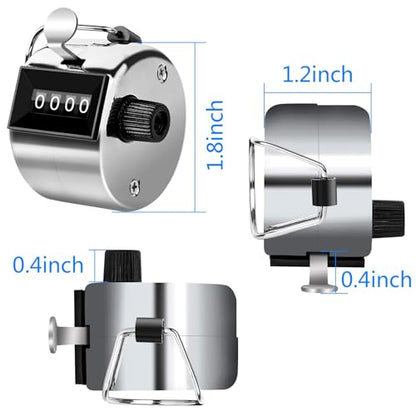 2 Pack Tally Counter Clicker 4 Digit Number for School Event