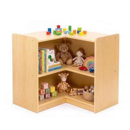 L Shape Montessori Bookshelf for Compact Corner Space