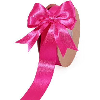 Hot Pink Satin Ribbon 1 Inch 25 Yards