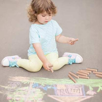 25 Pcs Sidewalk Chalks for Kids Non Toxic Jumbo Chalk for Party Gift Outdoor Art Classroom Play Painting (25 Count)