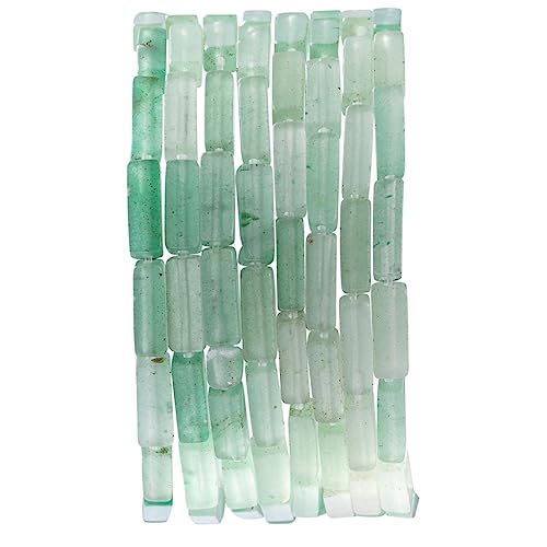 Natural Green Aventurine Rectangle Tube Beads 4x13mm 38cm (28 Count)