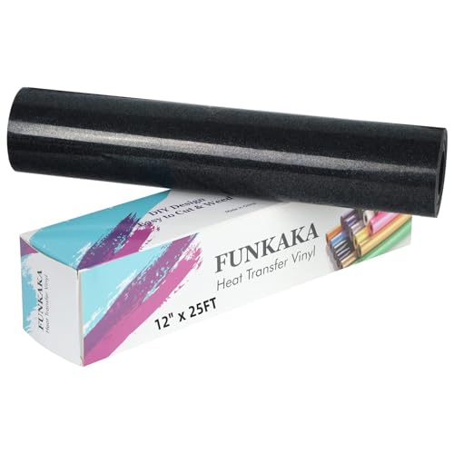 Glitter Black HTV Heat Transfer Vinyl Rolls