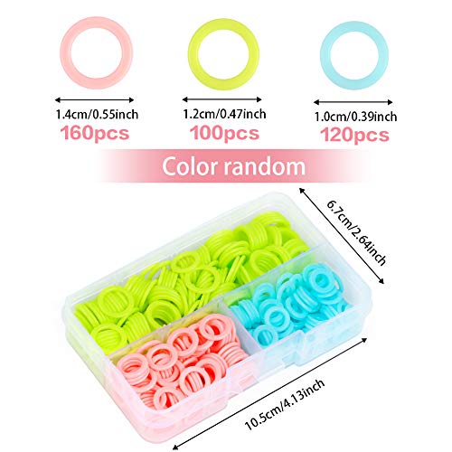 380 PCS Stitch Markers for Crocheting