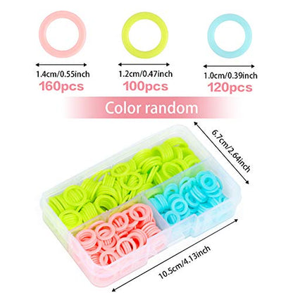 380 PCS Stitch Markers for Crocheting