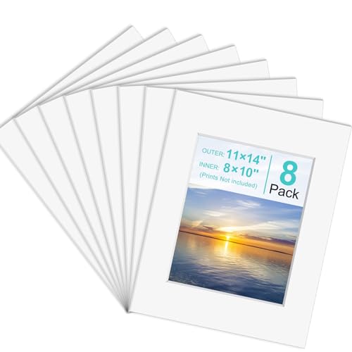 8 Pack Picture Mats for Frames