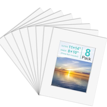 8 Pack Picture Mats for Frames