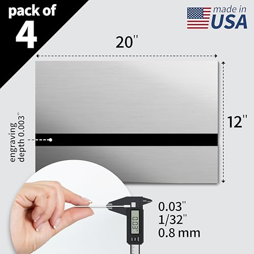 Metallic Looking Acrylic Sheet (4 Count)