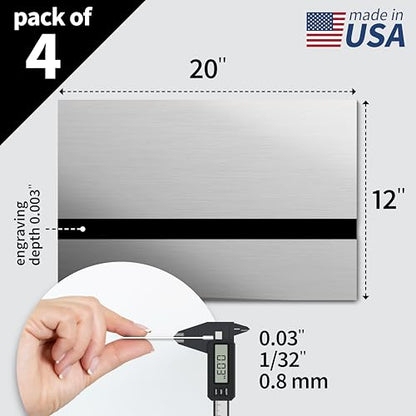 Metallic Looking Acrylic Sheet (4 Count)