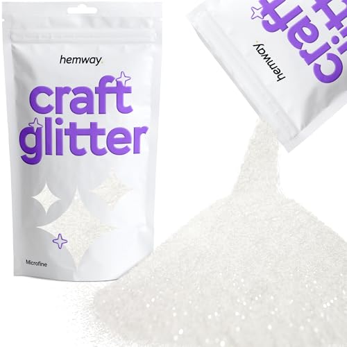 Craft Glitter White Iridescent 100g Microfine Glitter (100 Gram)