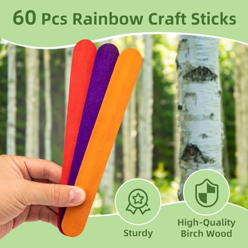 8 Inch Jumbo Craft Sticks (60 Count)