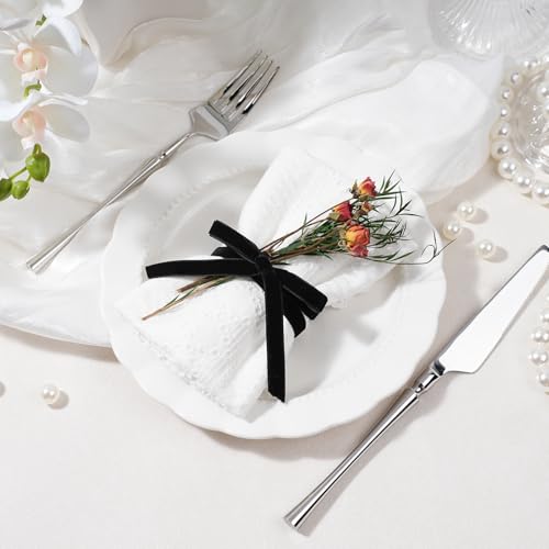 Black Thin Velvet Ribbon