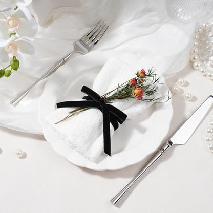Black Thin Velvet Ribbon