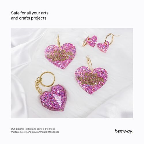 Resin Glitter Rose Pink Holographic 100g Extra Chunky (3.5274 Ounce)