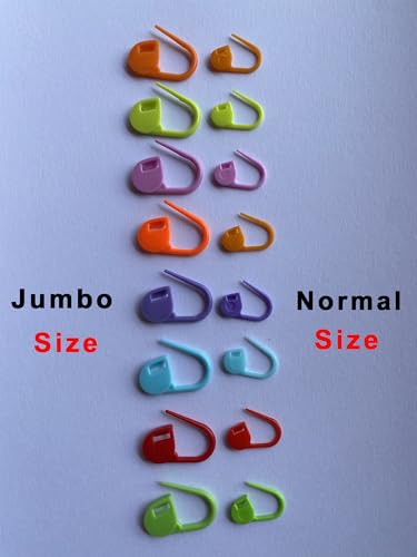 90 Pieces Standard & Jumbo Locking Stitch Markers Crochet Knitting Markers Set (90 Count)