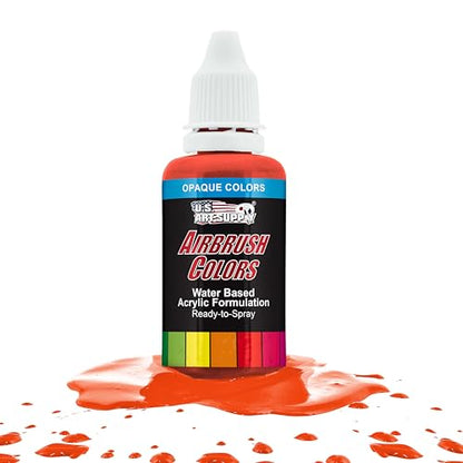 Opaque Vermillion Red Acrylic Airbrush Paint
