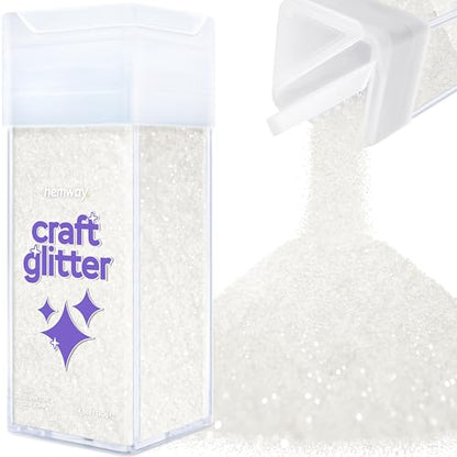 Craft Glitter Shaker White Iridescent 110g Ultrafine (4.6 Ounce)