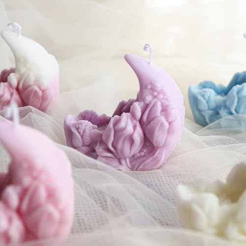Moon Flower Candle Soap Mold