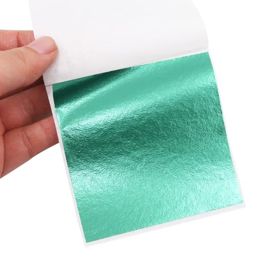 Gold Leaf Sheets 100 PCS Cyan Metal Foil