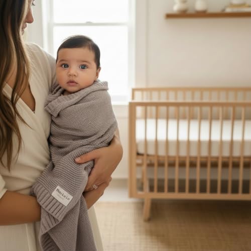 Heritage Knit Organic Swaddle Blanket for Girls