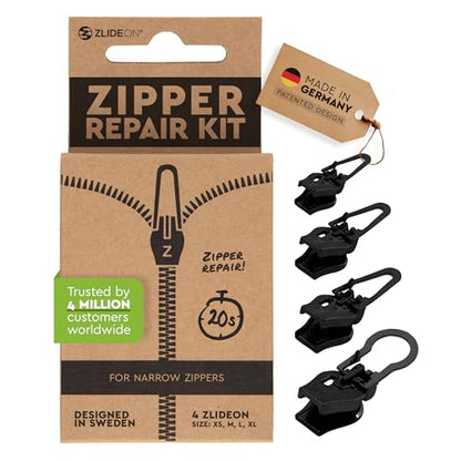 Zipper Repair Kit for Narrow Zippers Multipack