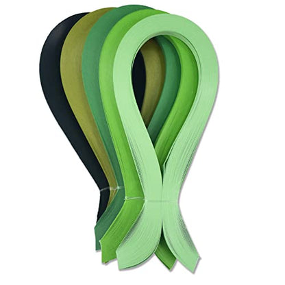 Green Quilling Paper Strips for Craft Work