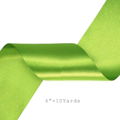 Lime Green Ribbon 4 Inch x 10 Yards Double Faced